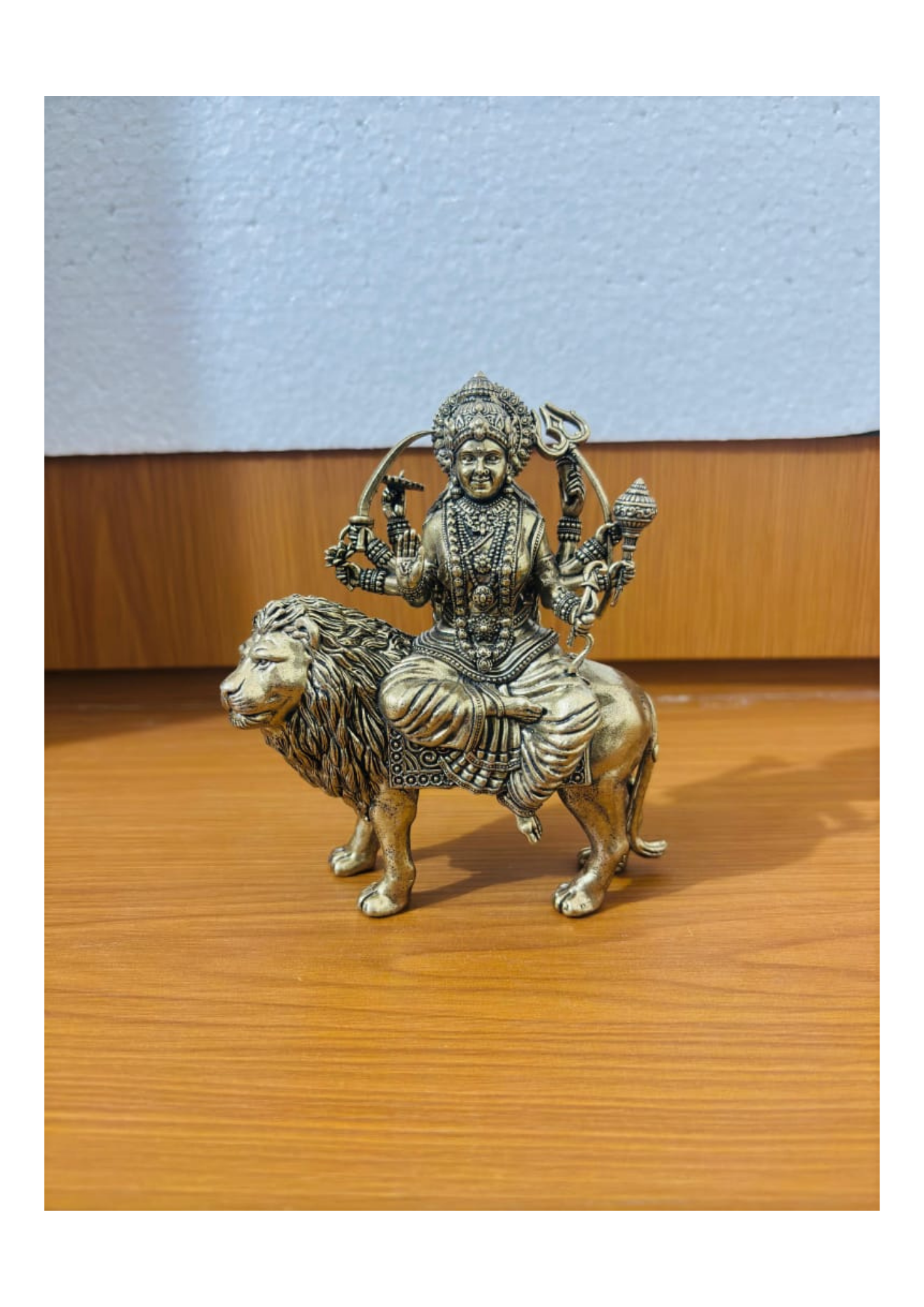 Brass Durga (Sherawali Maa) – 4 Inches | 180 gm Approx
