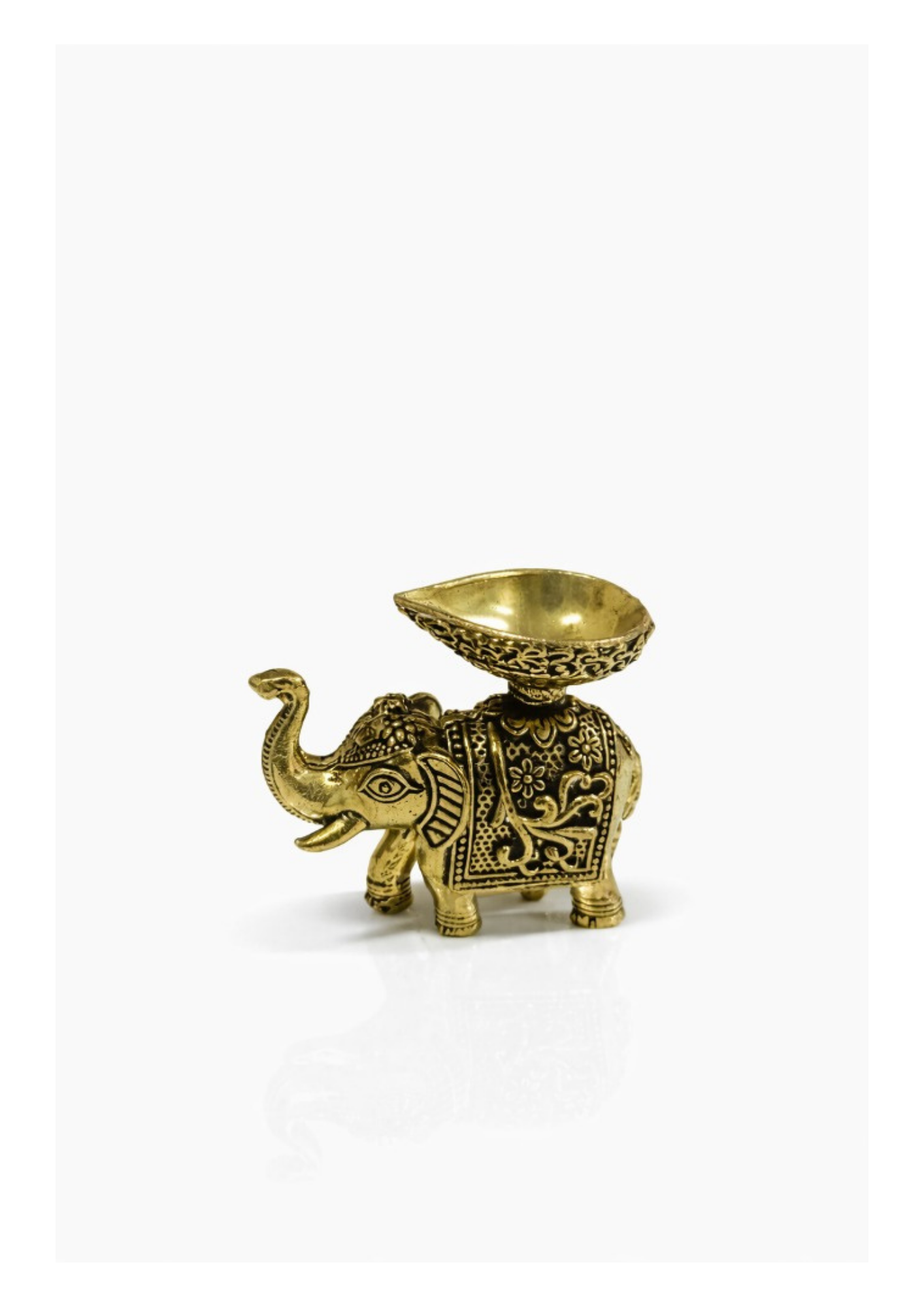 Brass Elephant Diya 2 inch 70 gm aaprox 2