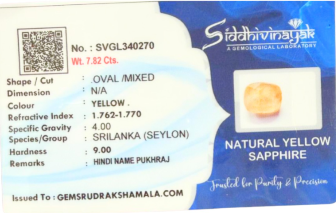 Sri Lankan Pukhraj - 7.82 Carats 5