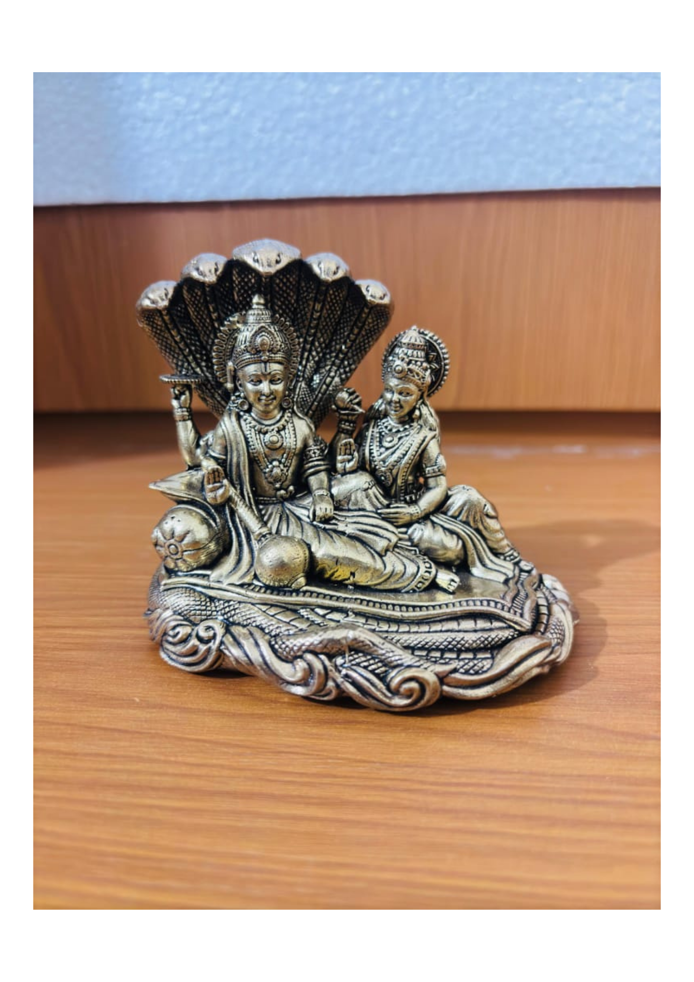 Brass Vishnu Laxmi – 4 Inches | 360 gm aaprox