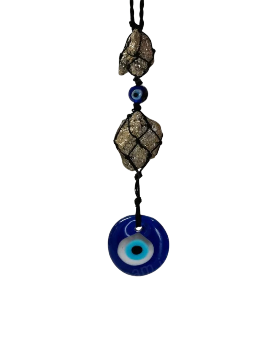 Nazar Rakshak Hanging Charm with Evil Eye and Pyrite stone for Vaastu
