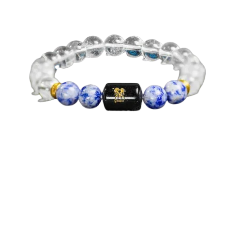 Gemini Zodiac Mithun Rashi Bracelet with Fluorite & Sodalite 2