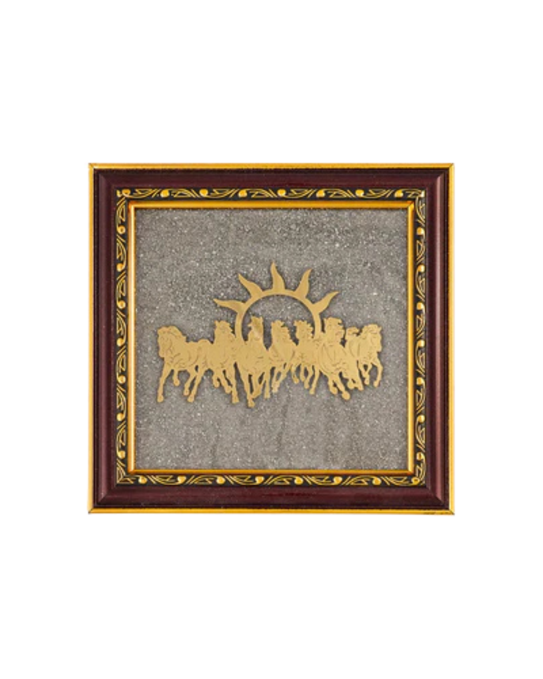 7 Horses Vastu Pyrite Dust Frame