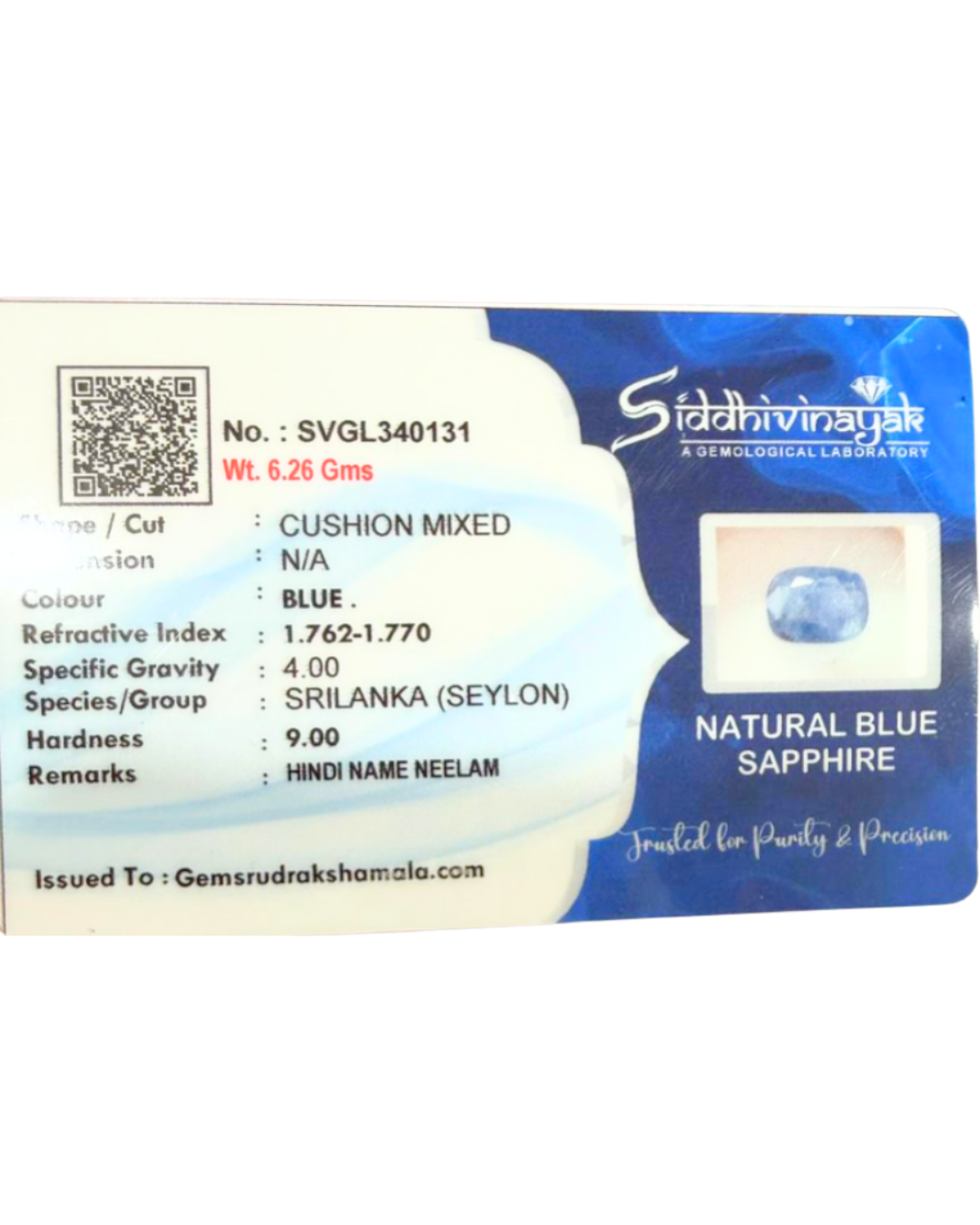  Sri Lankan Blue Sapphire  -6.26 Carats 4