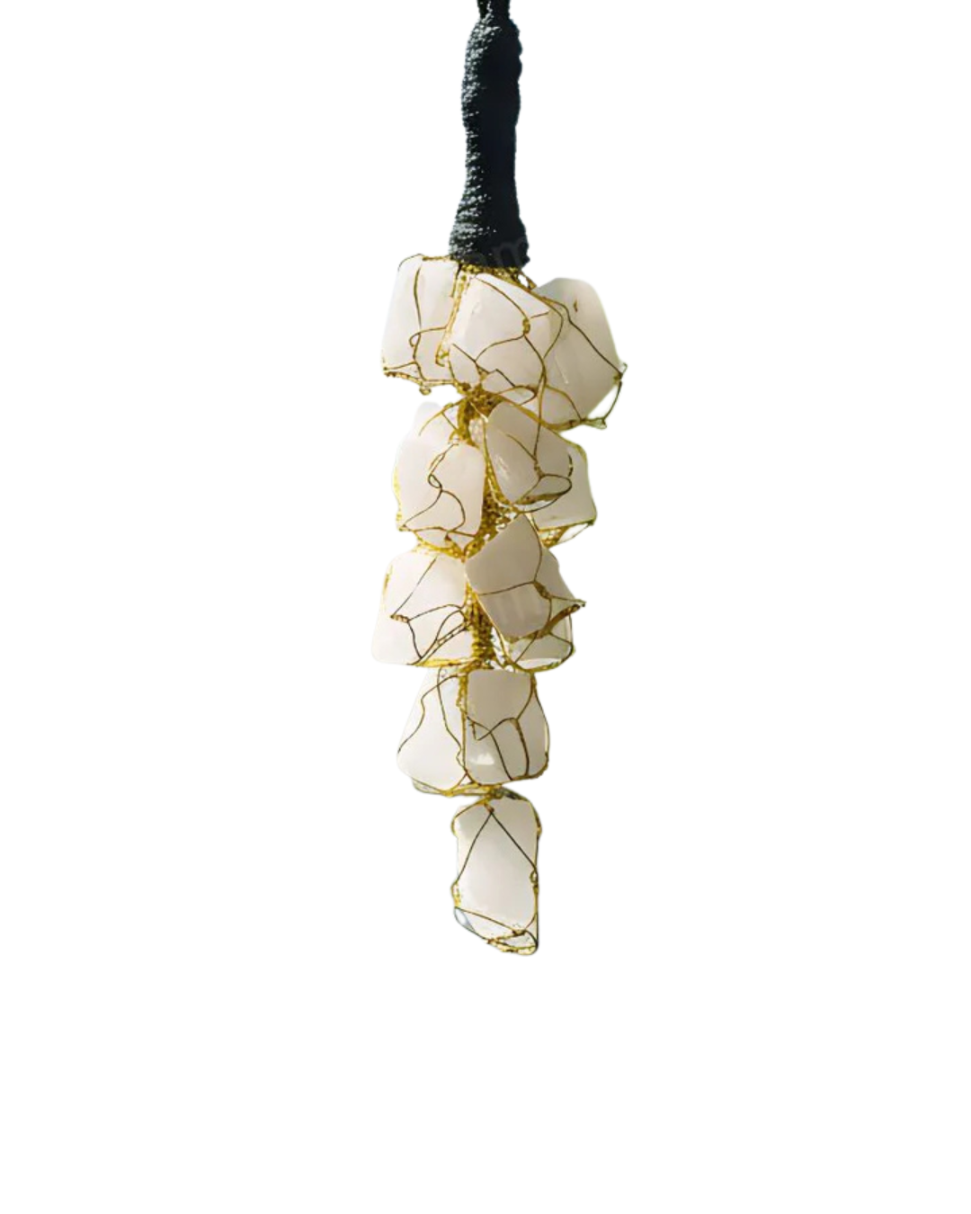 Raw Selenite Hanging Charm for Vaastu