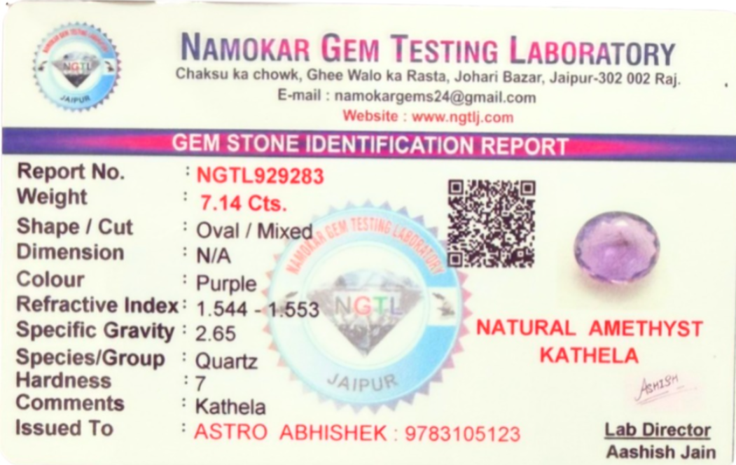 Natural Amethyst Kathela - 7.14 Carats 2