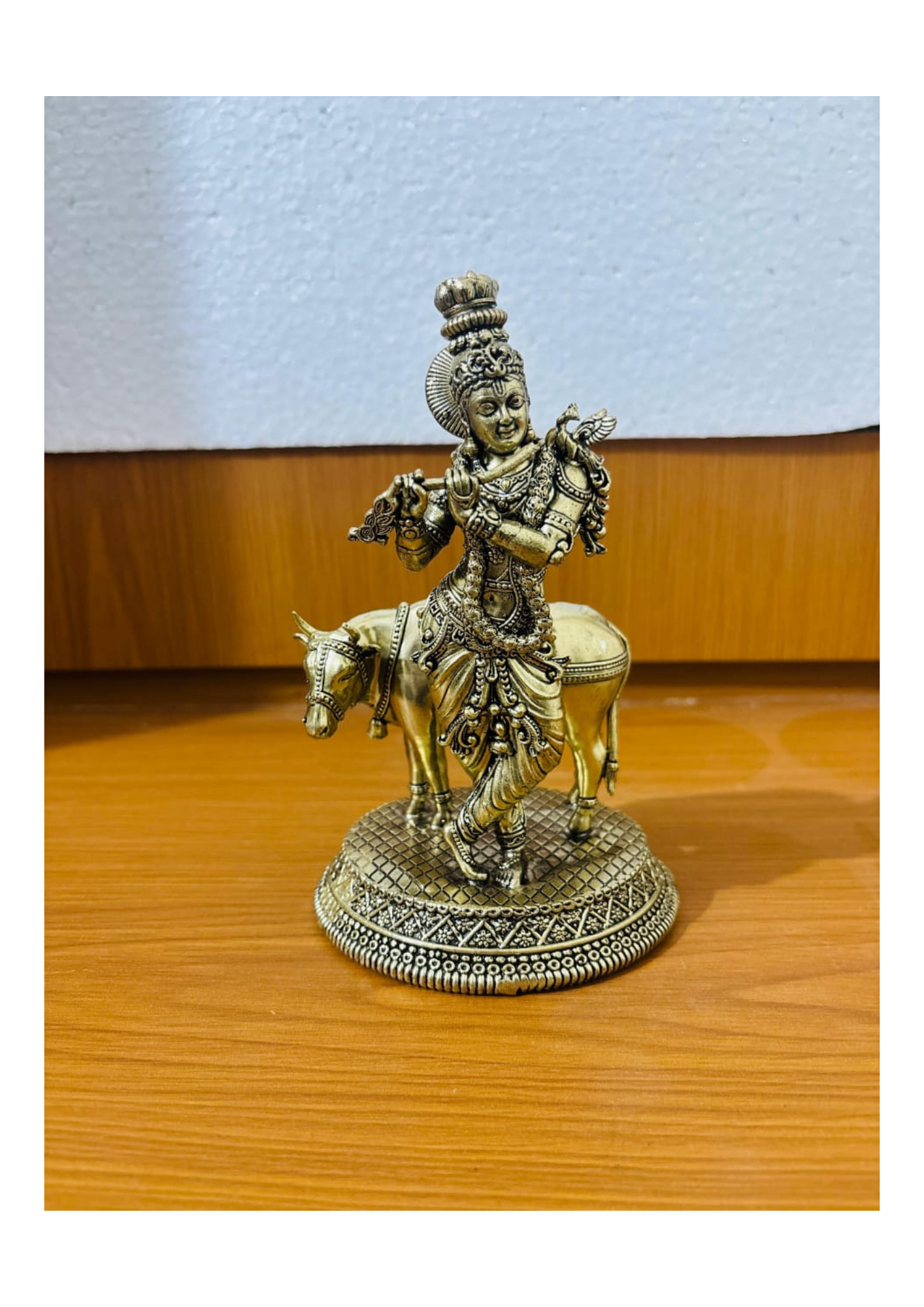 Brass Cow Krishna – 6.5 Inch |  550 gm Approx