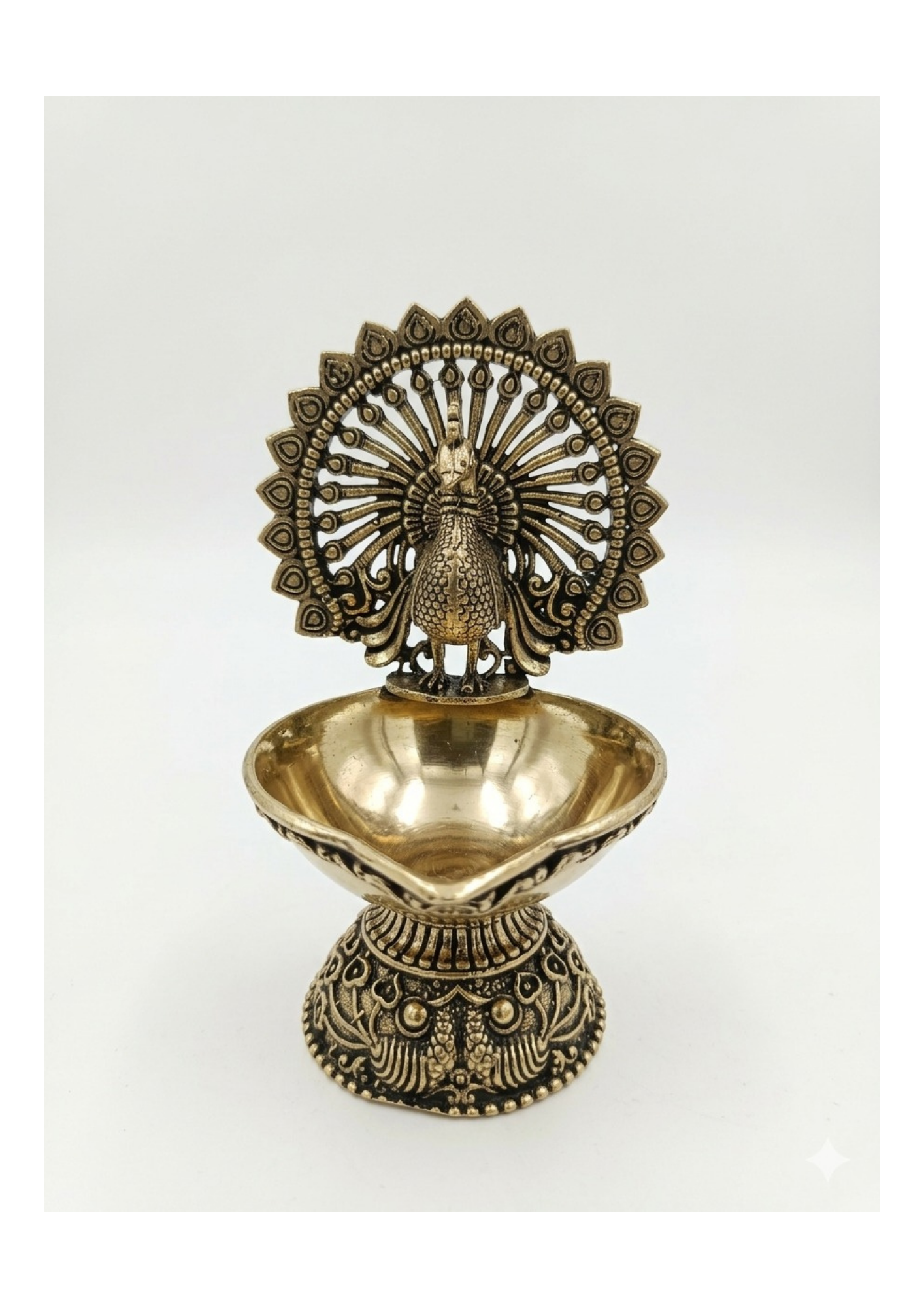 Brass Peacock Diya 5 inch 165 Gm aaprox 2