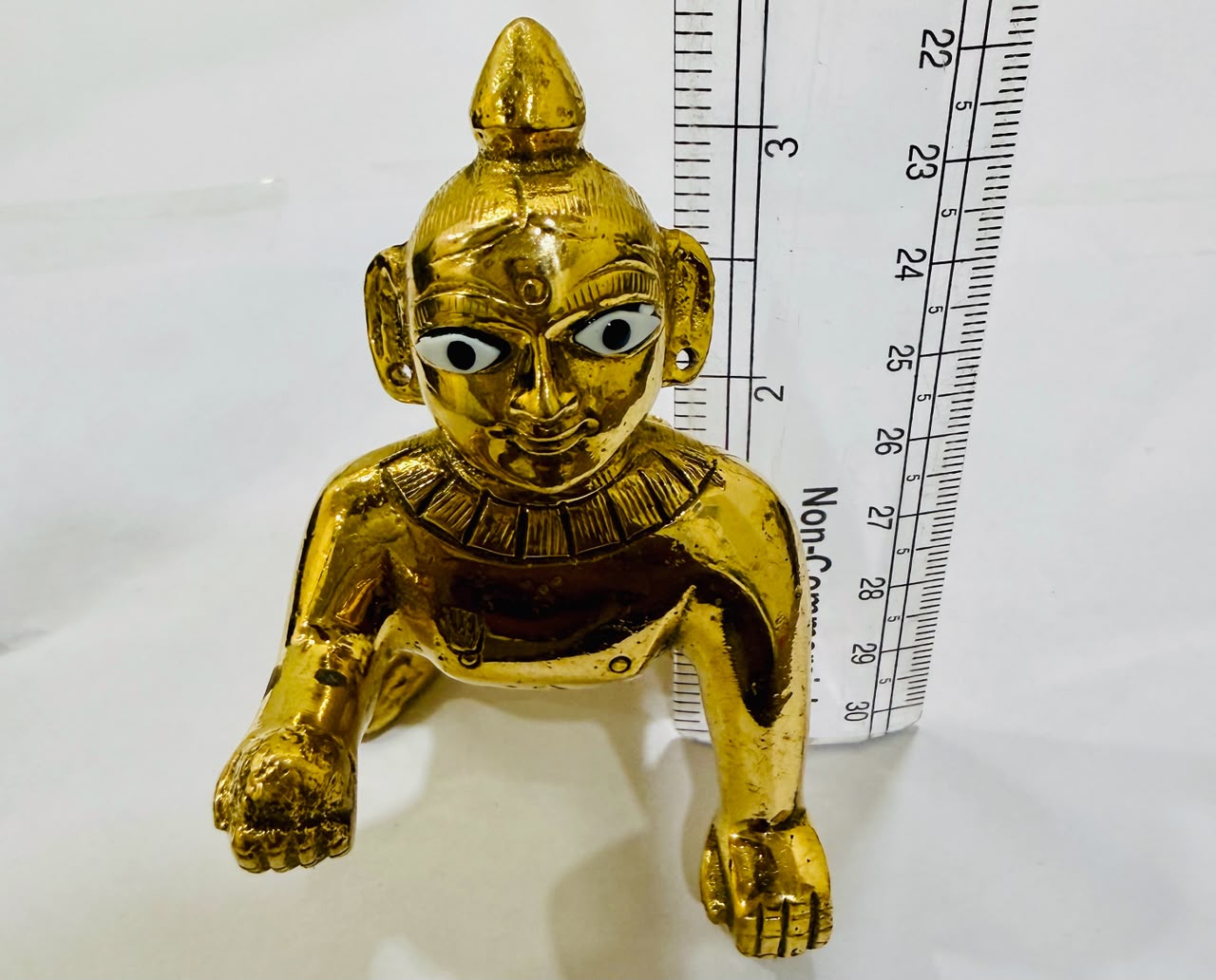 Laddu Gopal  Ashtadhatu with handmade designer green poshak 2