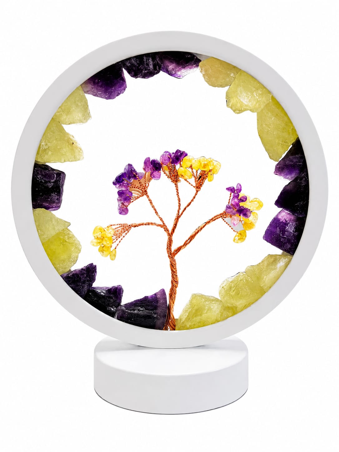 Amethyst and citrin lamp