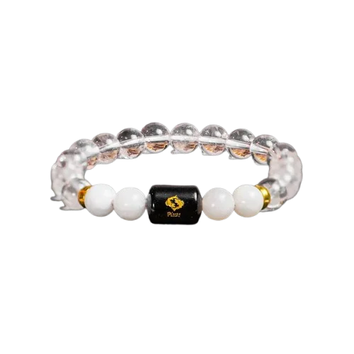 Pisces Zodiac Meen Rashi Bracelet with Amethyst & Aquamarine 3