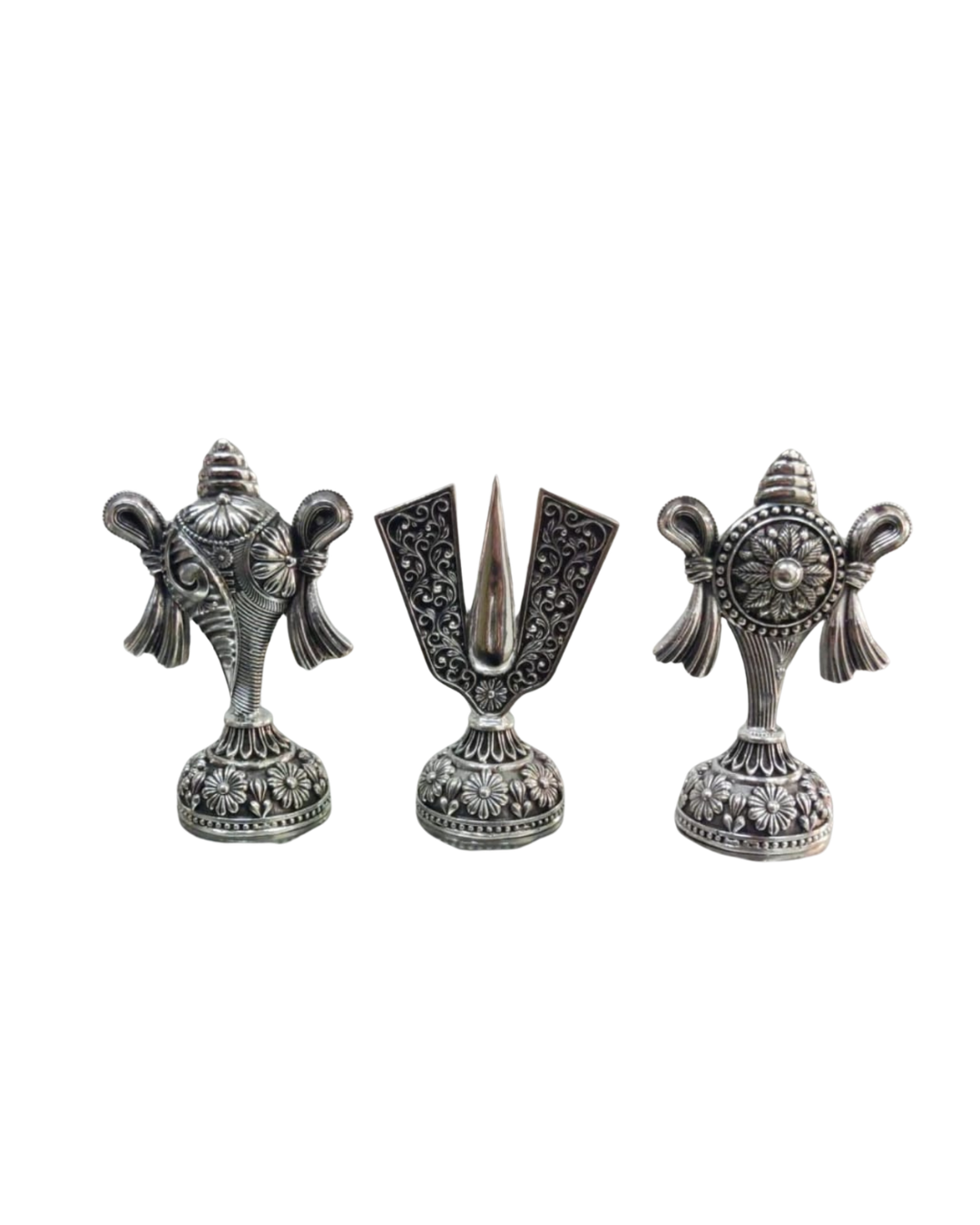   Brass Shank trishul chakra 4 inch 200 Gm aaprox