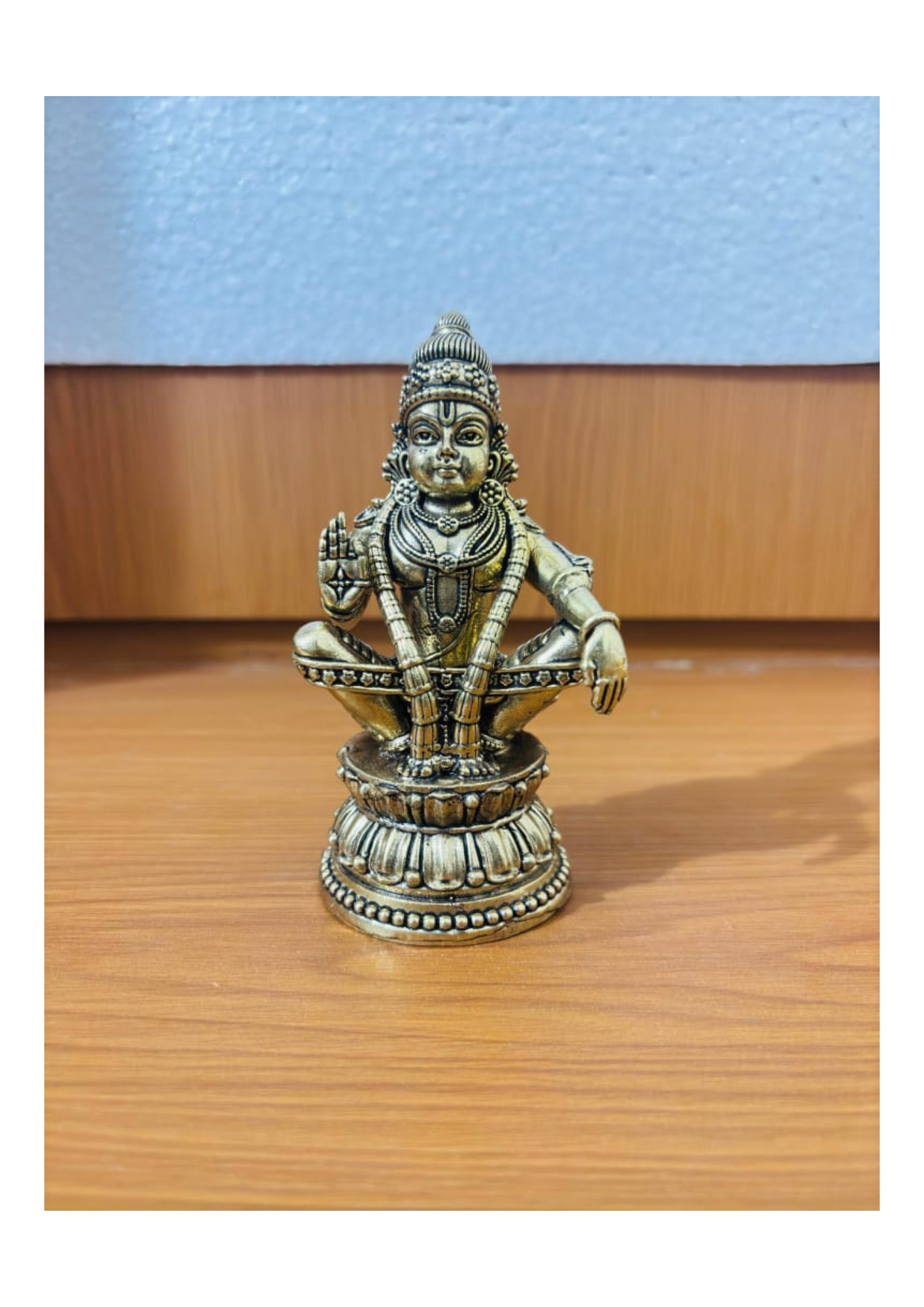     Brass Lord Ayyappan 3 inch 120 Gm aaprox