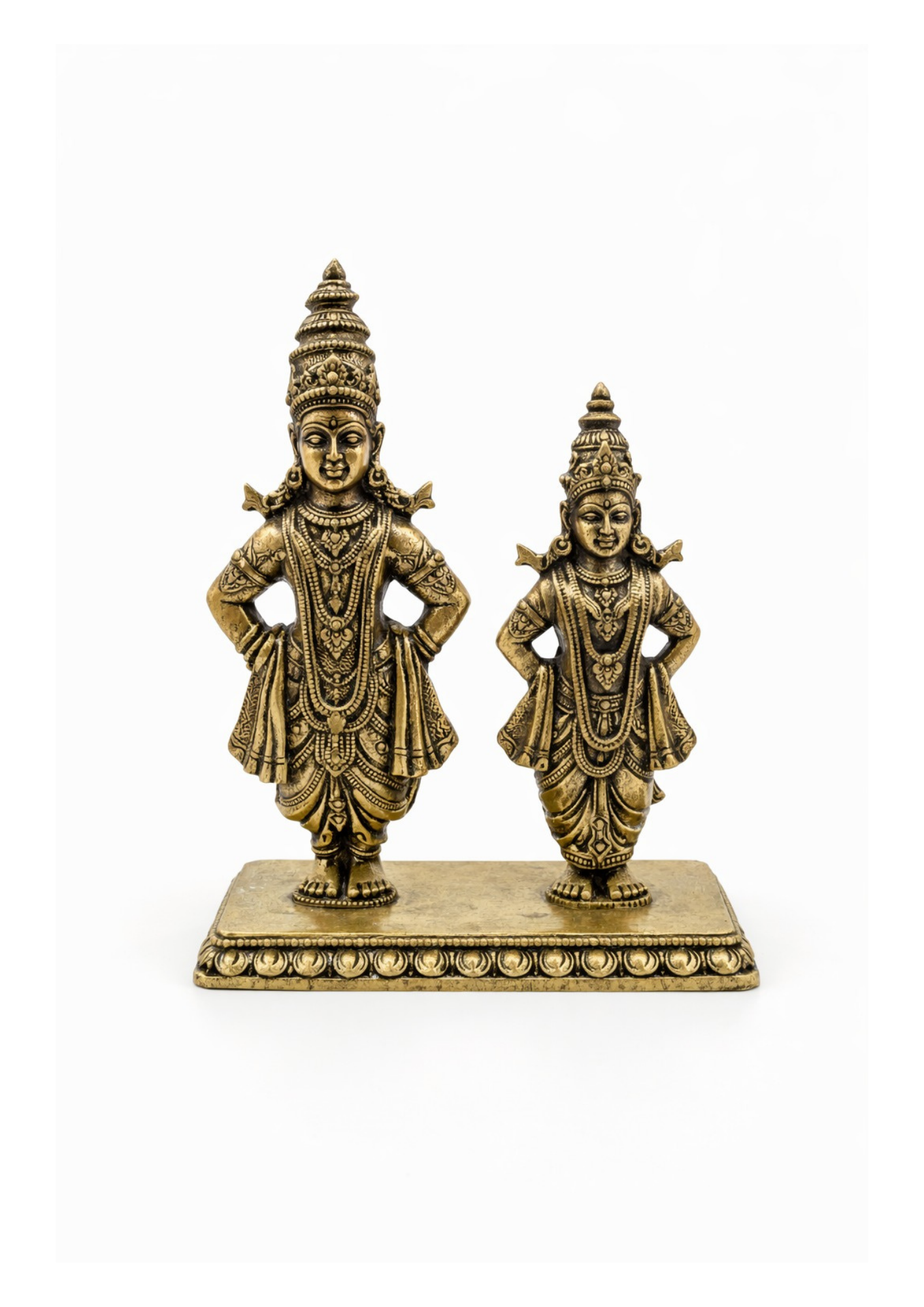Brass Vitthal Rukmani – 3” Inch | 140 gm Approx