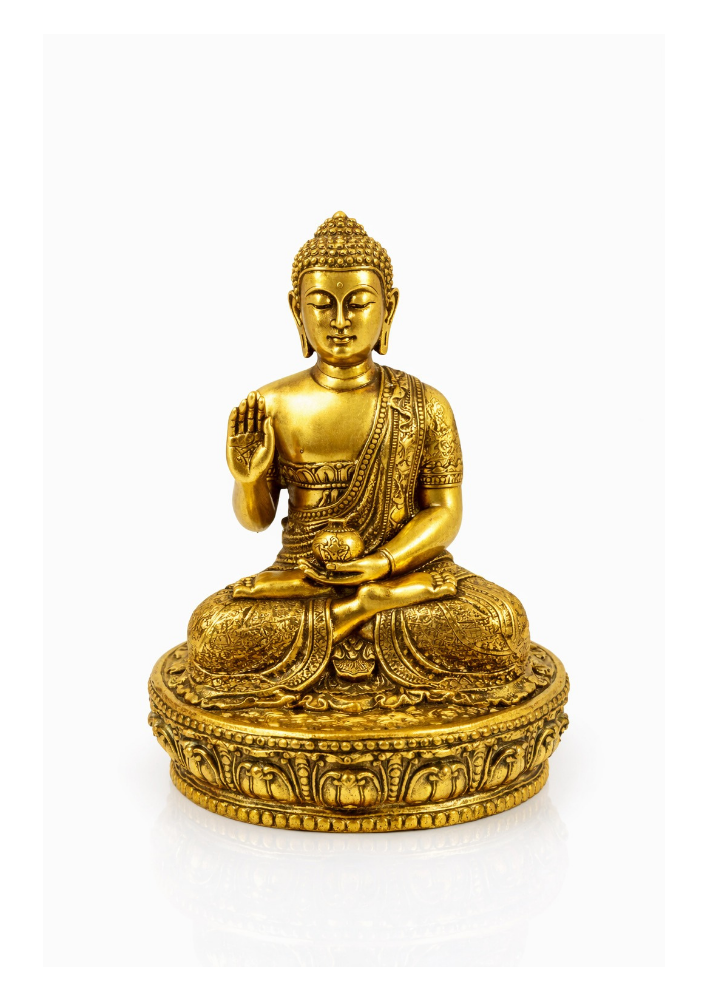 Brass Buddha 4 inch 400 Gm aprox