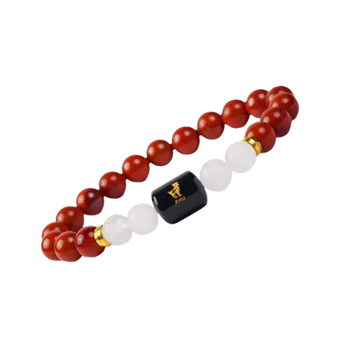 Aries Zodiac Mesh Rashi Bracelet with Red Jasper & Moonstone 3