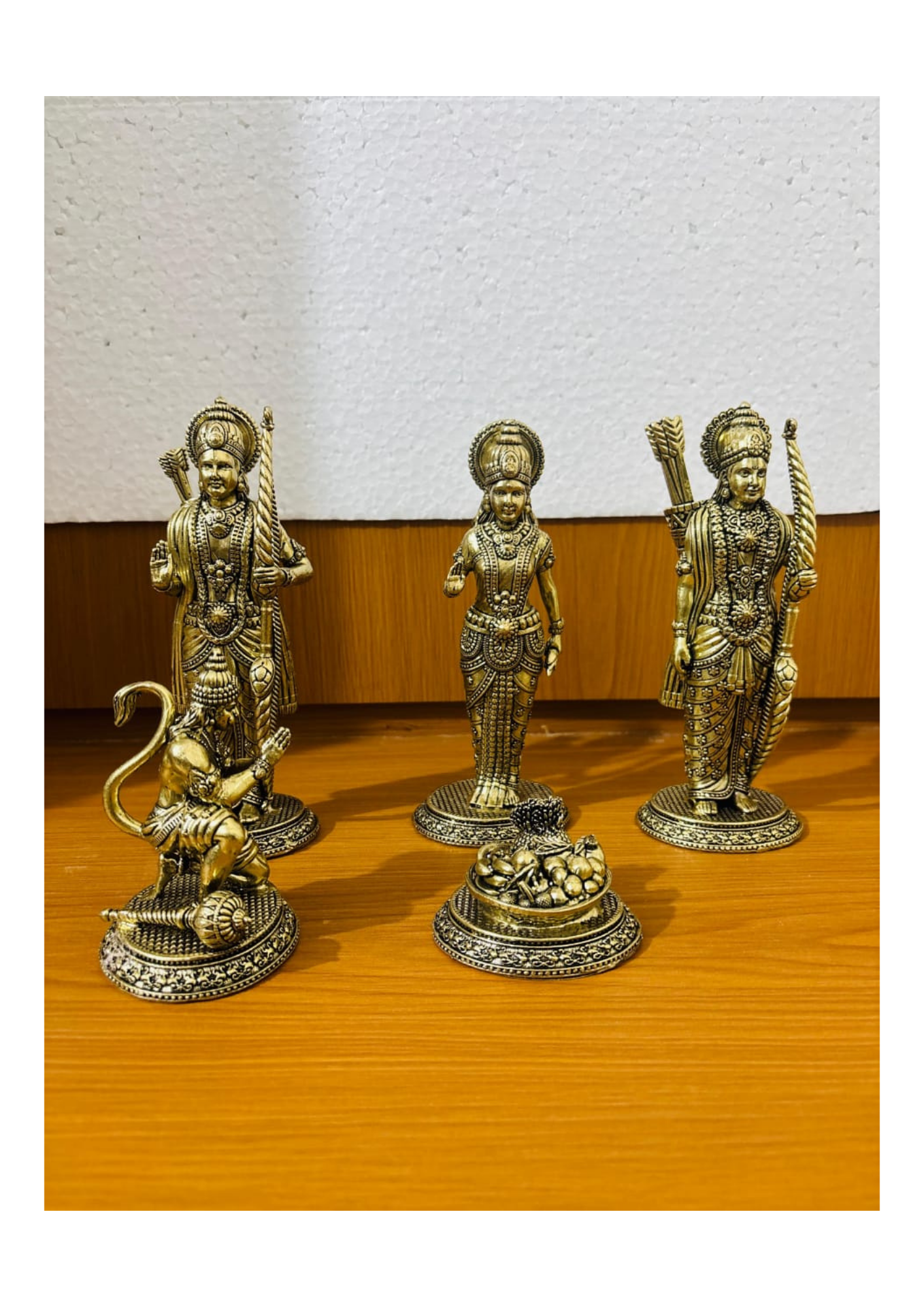 Brass Ram, Sita, Lakshman with Hanuman 4 inch 350 GM aaprox 2