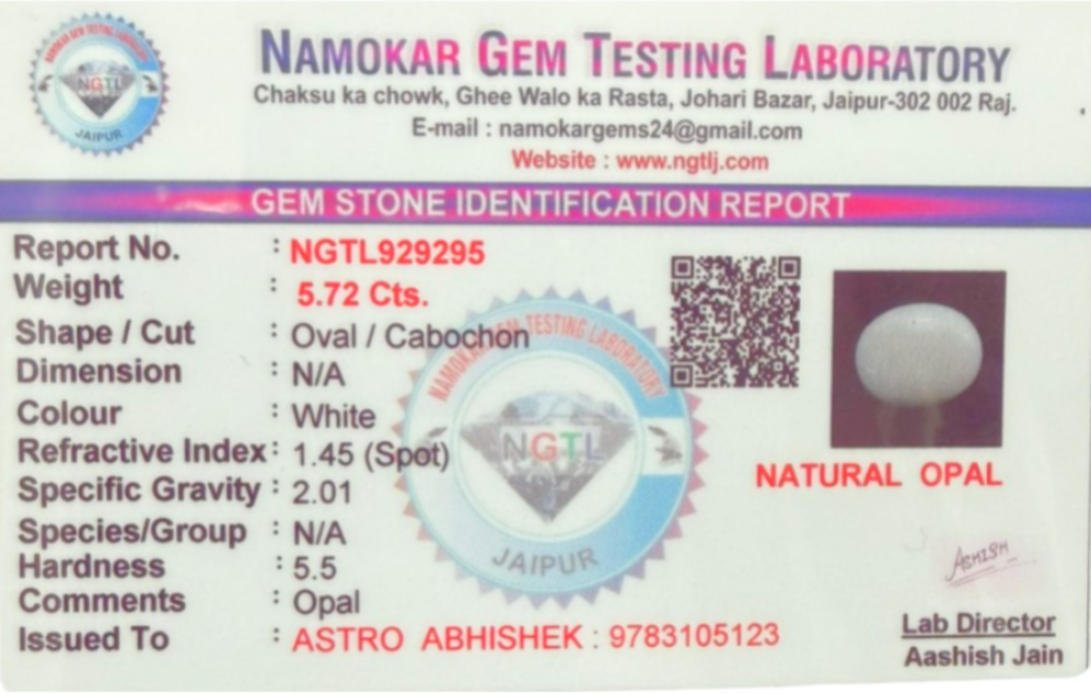 Natural Opal - 5.72 Carats 2