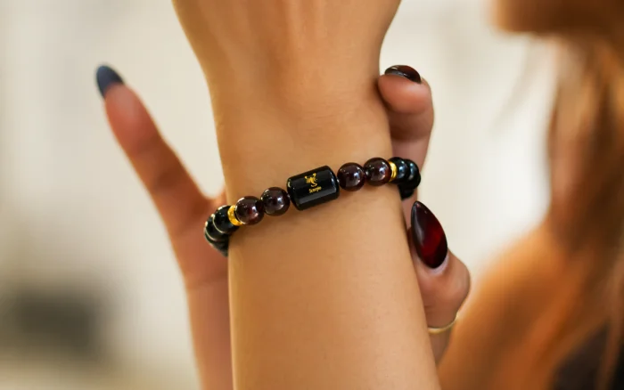 Sagittarius Zodiac Dhanu Rashi Bracelet with Amethyst & Tiger Eye Bracelet 5