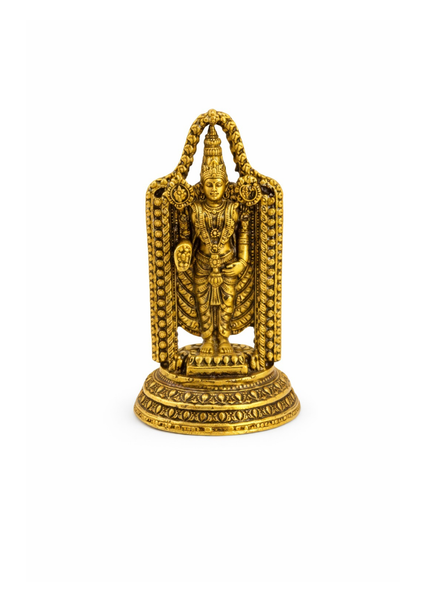 Brass Tirupati Balaji 3.5 inch 150 Gm aaprox