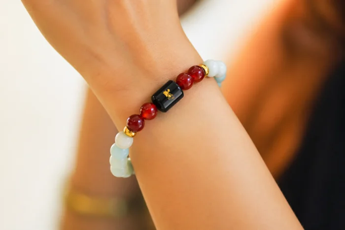 Virgo Zodiac Kanya Rashi Bracelet with Amazonite & Carnelian 4