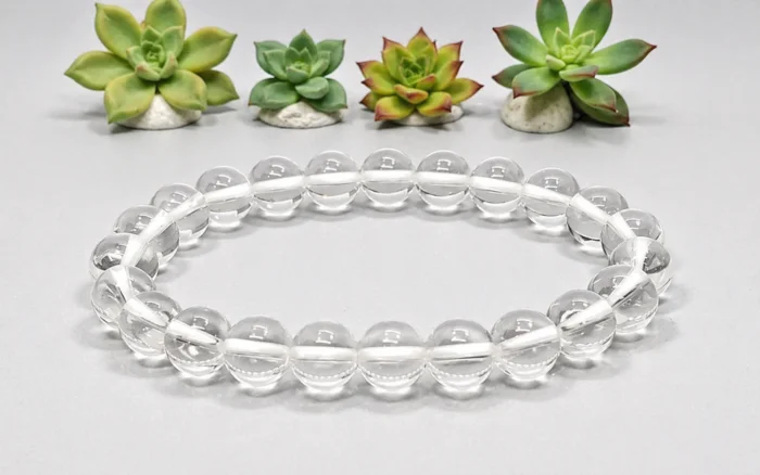 Clear Quartz Diamond Cut Bracelet