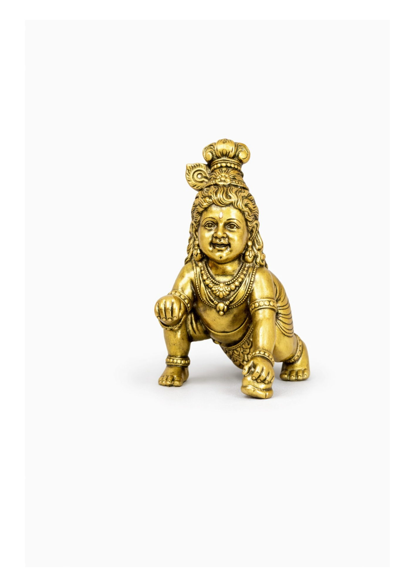 Brass Baby Krishna – 3 Inch | 170 GM Approx