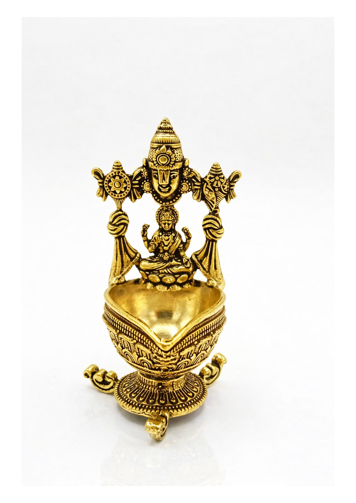 Brass Laxmi Diya 4 inch 150 Gm aaprox 3