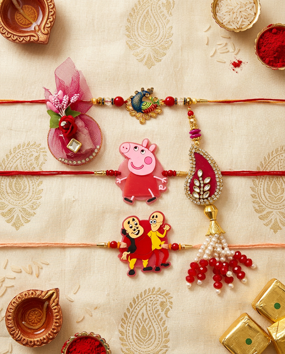 Couple Rakhi Set 3