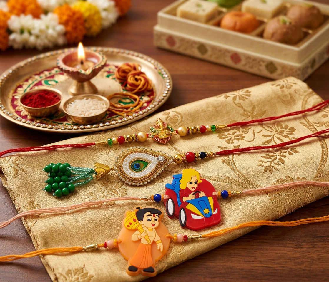 Couple Rakhi Set 1